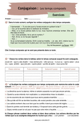 Les temps composés - Exercices corrigés : 2eme Secondaire - PDF à imprimer