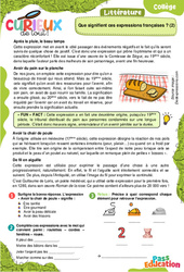 Que signifient ces expressions françaises ? (2) - Curieux de tout : 1ere, 2eme, 3eme Secondaire - PDF à imprimer