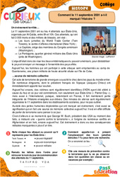 Comment le 11 septembre 2001 a - t - il marqué l’Histoire ? - Curieux de tout : 1ere, 2eme, 3eme Secondaire - PDF à imprimer