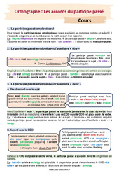 Les accords du participe passé - Séquence complète : 2eme Secondaire - PDF à imprimer