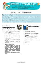 Les objets techniques en réponse aux besoins exprimés par l’individu et la société - Séquence + vidéo - Edith Eprouvette : 4eme Primaire - PDF à imprimer