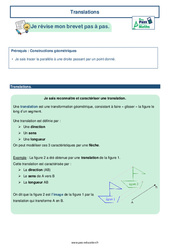 Translations -  avec Mon Pass Maths : 3eme Secondaire - PDF à imprimer