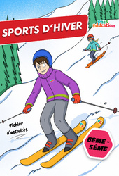 Sports d’hiver - Cahiers de vacances : 6eme Primaire, 1ere Secondaire - PDF à imprimer