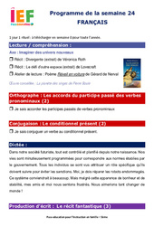 IEF Instruction En Famille, École à la maison pour la Semaine 24 - école à la maison IEF - Fiches  : 1ere Secondaire