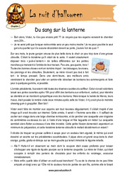 Du sang sur la lanterne - Littérature : 1ere Secondaire - PDF à imprimer