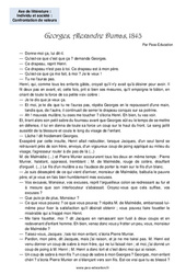 Georges (Alexandre Dumas) - Littérature : 2eme Secondaire - PDF à imprimer