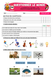 L’air et le vent - Examen Evaluation - Apis & ses amis : 2eme Primaire - PDF à imprimer