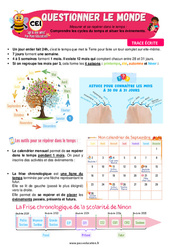 Comprendre les cycles du temps et situer les évènements - Cours, Leçon - Apis & ses amis : 2eme Primaire - PDF à imprimer