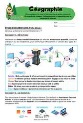 Un monde de réseaux - Fiches infrastructures et appareils pour se connecter à internet - Exercices - Miss Boussole : 5eme Primaire - PDF à imprimer