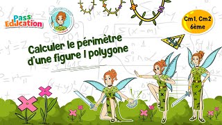 Calculer le périmètre d'une figure/polygone - Vidéo pédagogique - La Fée des Maths : 4eme, 5eme, 6eme Primaire