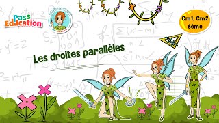 Vidéo Les droites parallèles - Vidéo pédagogique - La Fée des Maths : 4eme, 5eme, 6eme Primaire