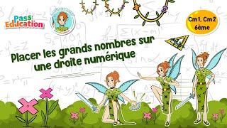 Placer les grands nombres sur une droite numérique - Vidéo pédagogique - La Fée des Maths : 6eme Primaire