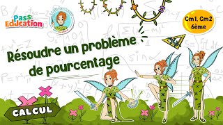 Vidéo Résoudre un problème de pourcentage - Vidéo pédagogique - La Fée des Maths : 4eme, 5eme, 6eme Primaire