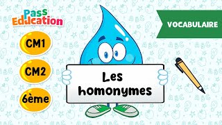 Les homonymes - Vidéo pédagogique : 4eme, 5eme, 6eme Primaire