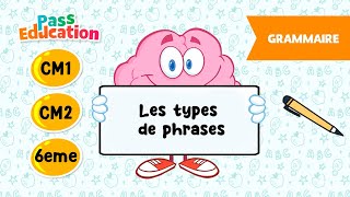 Les types de phrases - Vidéo pédagogique - : 4eme, 5eme, 6eme Primaire