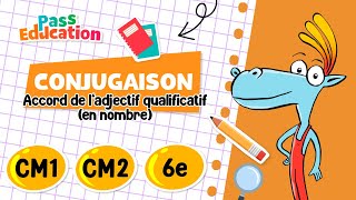 Accord de l’adjectif qualificatif (en nombre)    - Vidéo pédagogique : 4eme, 5eme, 6eme Primaire