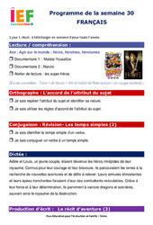 IEF Instruction En Famille, École à la maison pour la Semaine 30 - école à la maison IEF - Fiches  : 1ere Secondaire