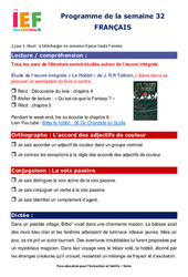 IEF Instruction En Famille, École à la maison pour la Semaine 32 - école à la maison IEF - Fiches  : 1ere Secondaire
