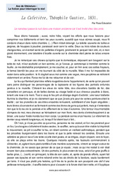 La Cafetière (Théophile Gautier) - Littérature : 2eme Secondaire - PDF à imprimer