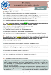 Examen La proposition interrogative indirecte - Grammaire - Je me prépare au Brevet : 3eme Secondaire - PDF à imprimer