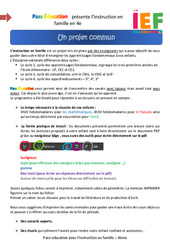 IEF Instruction En Famille, École à la maison pour la Guide d'utilisation de la méthode - école à la maison IEF - Fiches  - (en libre téléchargement) : 2eme Secondaire
