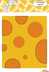 Le fromage - Apprendre à découper : 2eme, 3eme Maternelle - Cycle Fondamental - Cycle 1 - PDF à imprimer