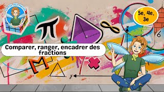 Comparer, ranger, encadrer des fractions - Vidéo pédagogique - La Fée des Maths : 1ere, 2eme, 3eme Secondaire