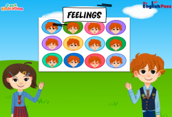Feelings - Vocabulaire - Séquence complète - Apprends l'anglais avec Kelly and James : 3eme Maternelle, [Primaire] - Cycle 2 - PDF à imprimer
