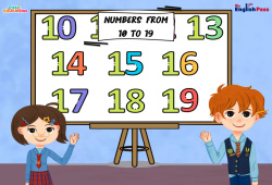 Numbers (from 10 to 19) - Vocabulaire - Séquence complète - Apprends l'anglais avec Kelly and James : 3eme Maternelle, [Primaire] - Cycle 2 - PDF à imprimer
