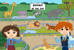 Séquence - Fiche de préparation Animals at the Zoo - Séquence complète - Apprends l'anglais avec Kelly and James : 3eme Maternelle, [Primaire] - PDF à imprimer