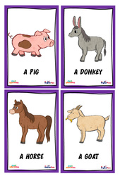 Animals at the Farm - Vocabulaire - Cours, Leçon/Flashcard - Apprends l'anglais avec Kelly and James : 3eme Maternelle, [Primaire] - PDF à imprimer