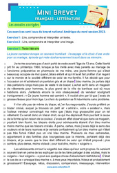 Les couleurs de nos souvenirs - M. Pastoureau - Mini - brevet - Français - Annales corrigées : 3eme Secondaire - Cycle 4 - PDF à imprimer