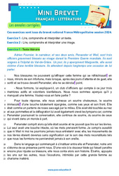 La chambre des officiers - M. Dugain - Mini - brevet - Français - Annales corrigées : 3eme Secondaire - Cycle 4 - PDF à imprimer
