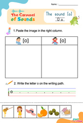 Le son [o] - Phonologie anglaise - Carousel of Sounds - Vidéo interactive + Fiche : 3eme Maternelle, [Primaire] - PDF à imprimer