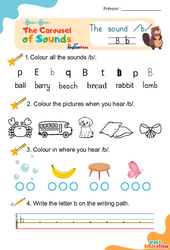 Vidéo interactive /b/ b - Carousel of Sounds - Vidéo interactive + - Fiches + Poster : 3eme Maternelle, [Primaire]