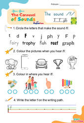 Vidéo interactive /f/ f - Carousel of Sounds - Vidéo interactive + - Fiches + Poster : 3eme Maternelle, [Primaire]