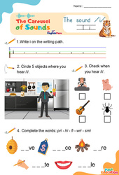 Vidéo interactive /i/ - Carousel of Sounds - Vidéo interactive + Fiche : 3eme Maternelle, [Primaire]