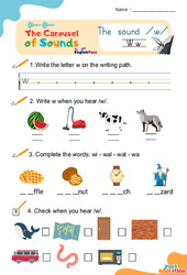 Vidéo interactive /w/ - Carousel of Sounds - Vidéo interactive + - Fiches + Poster : 3eme Maternelle, [Primaire]
