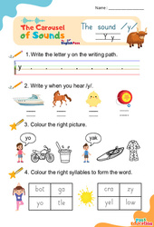 Vidéo interactive /y/ y - Carousel of Sounds - Vidéo interactive + - Fiches + Poster : 3eme Maternelle, [Primaire]