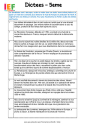 Les rituels en IEF - école à la maison - Fiches  : 1ere Secondaire