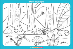 Dans la jungle - Graphismes ludiques : 2eme, 3eme Maternelle - Cycle Fondamental - PDF à imprimer