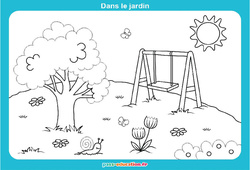Dans le jardin - Graphismes ludiques : 2eme, 3eme Maternelle - Cycle Fondamental - PDF à imprimer