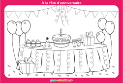 Fête d'anniversaire - Graphismes ludiques : 2eme, 3eme Maternelle - Cycle Fondamental - PDF à imprimer