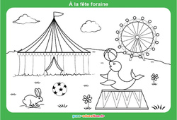 Fête foraine - Graphismes ludiques : 2eme, 3eme Maternelle - Cycle Fondamental - PDF à imprimer