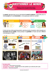 L’évolution de la société au fil du temps - Cours, Leçon - Apis & ses amis : 1ere Primaire - PDF à imprimer