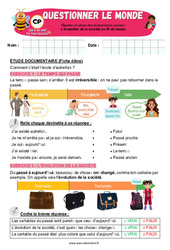 L’évolution de la société au fil du temps - Exercices - Apis & ses amis : 1ere Primaire - PDF à imprimer