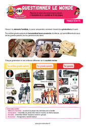 L’évolution de la société au fil du temps - Cours, Leçon - Apis & ses amis : 2eme Primaire - PDF à imprimer