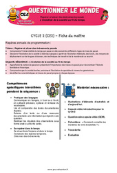 L’évolution de la société au fil du temps - Séquence + vidéo - Apis & ses amis : 3eme Primaire - PDF à imprimer