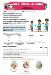 La croissance corporelle - Exercices - Apis & ses amis : 2eme Primaire - PDF à imprimer