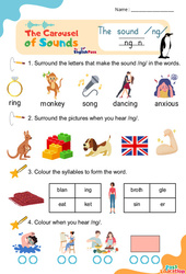 Vidéo interactive /ng/ ng n - Carousel of Sounds - Vidéo interactive + - Fiches + Poster : 3eme Maternelle, [Primaire]